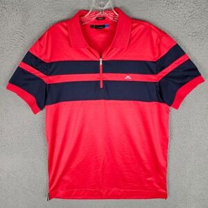 J.Lindeberg Golf Polo Shirt Mens Large Loki Slim Fit Fieldsense 2.0 Performance